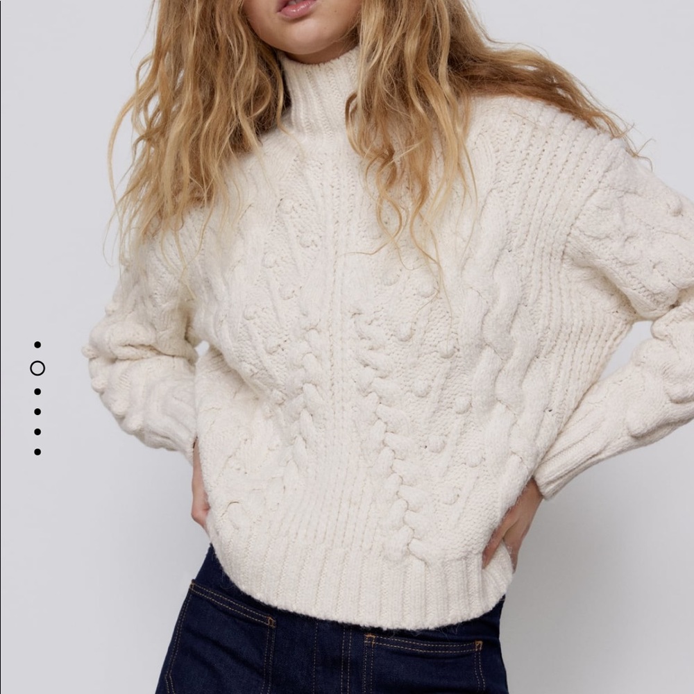 Zara cable knit sweater bloggers favorite - NWT